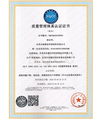 ISO 9001:2015质量管理体系